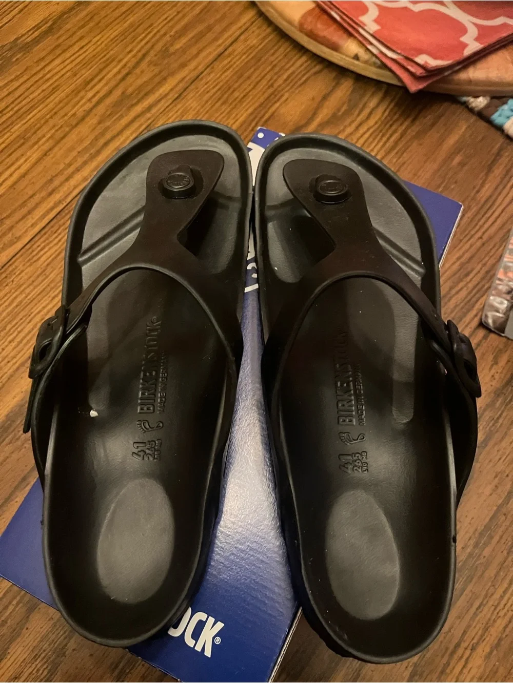 Birkenstock Black EVA Thong Sandals -  Gizeh Style